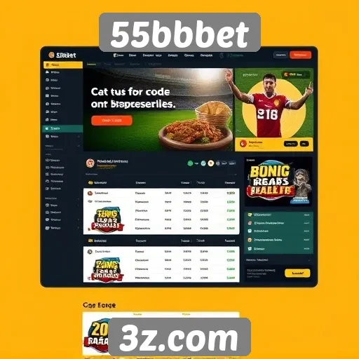 Análise da interface do usuário do site 55bbbet